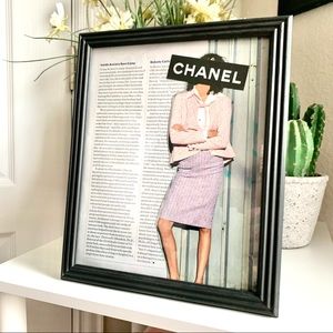 Chanel Pink Tweed Suit Wall Art Classic Parisian Fashion Decor